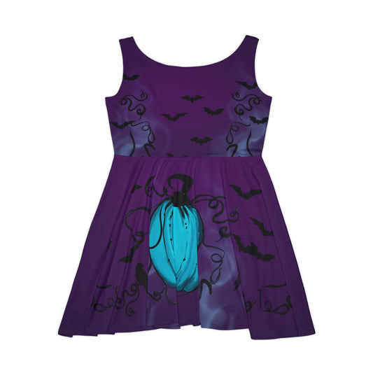 Haunted Harvest Teal Pumpkin Skater Dress- Halloween Outfit