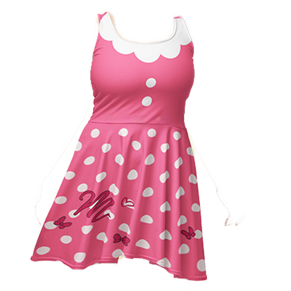 Miss Mouse PINK Polka Dot Skater Dress