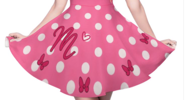 Miss Mouse PINK Polka Dot Skater Dress