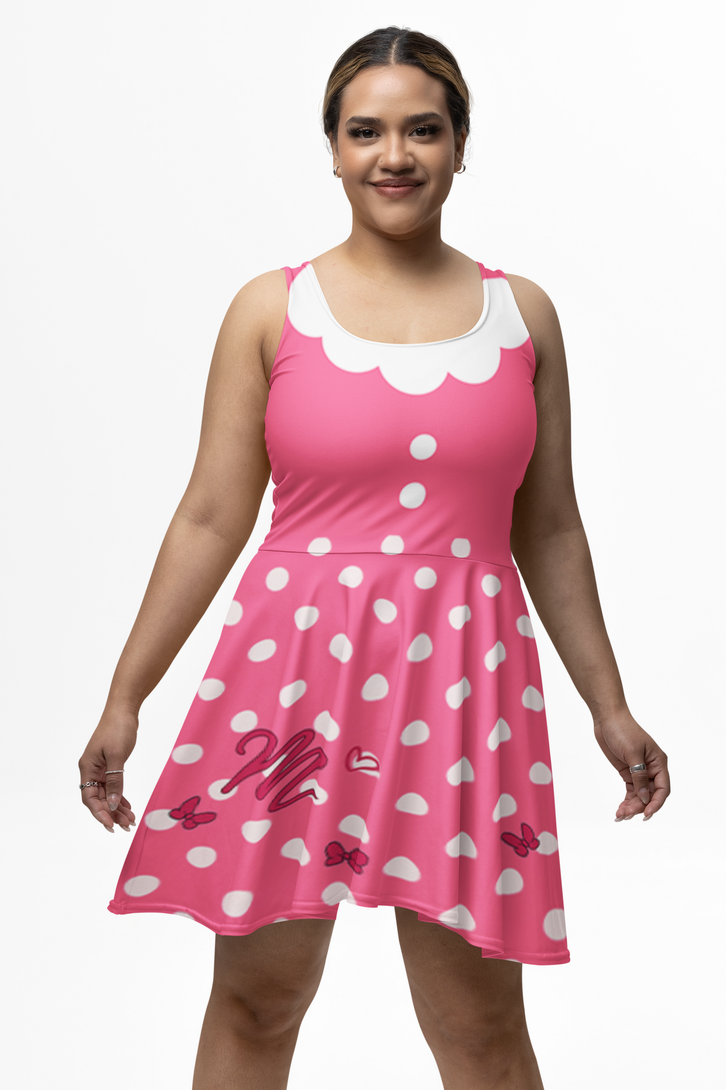 Miss Mouse PINK Polka Dot Skater Dress