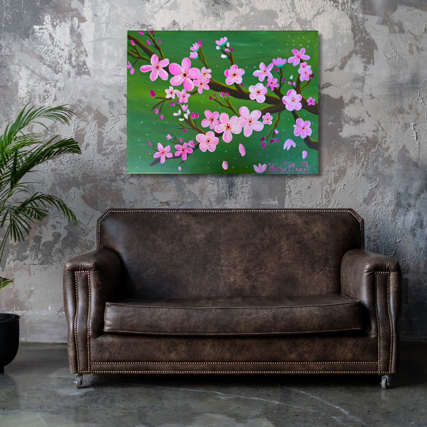 Cherry Blossoms Canvas Art Print - Acrylic Painting