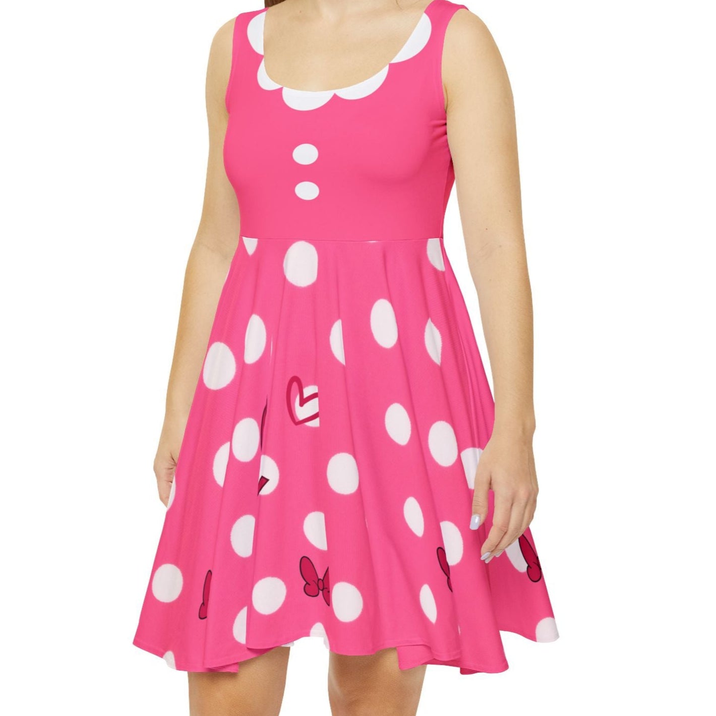 Miss Mouse PINK Polka Dot Skater Dress