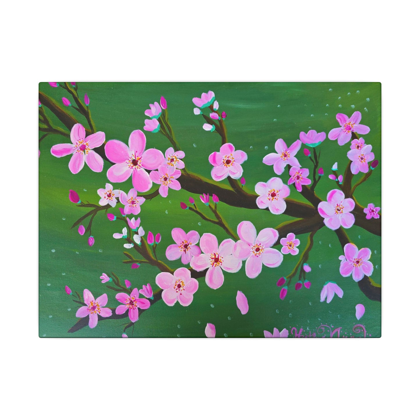 Cherry Blossoms Canvas Art Print - Acrylic Painting