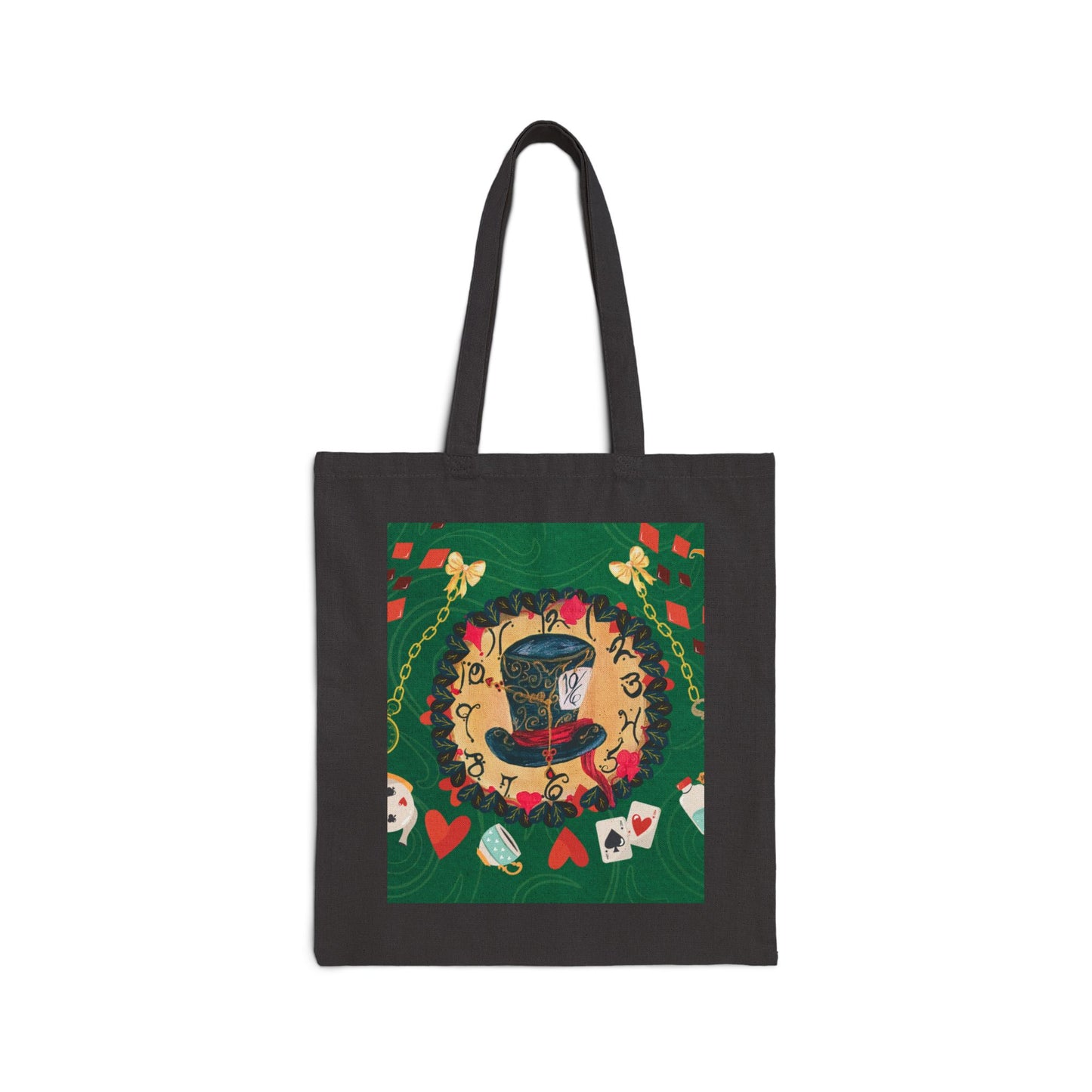 Mad Tea Party with the Hatter Cotton Canvas Tote Bag