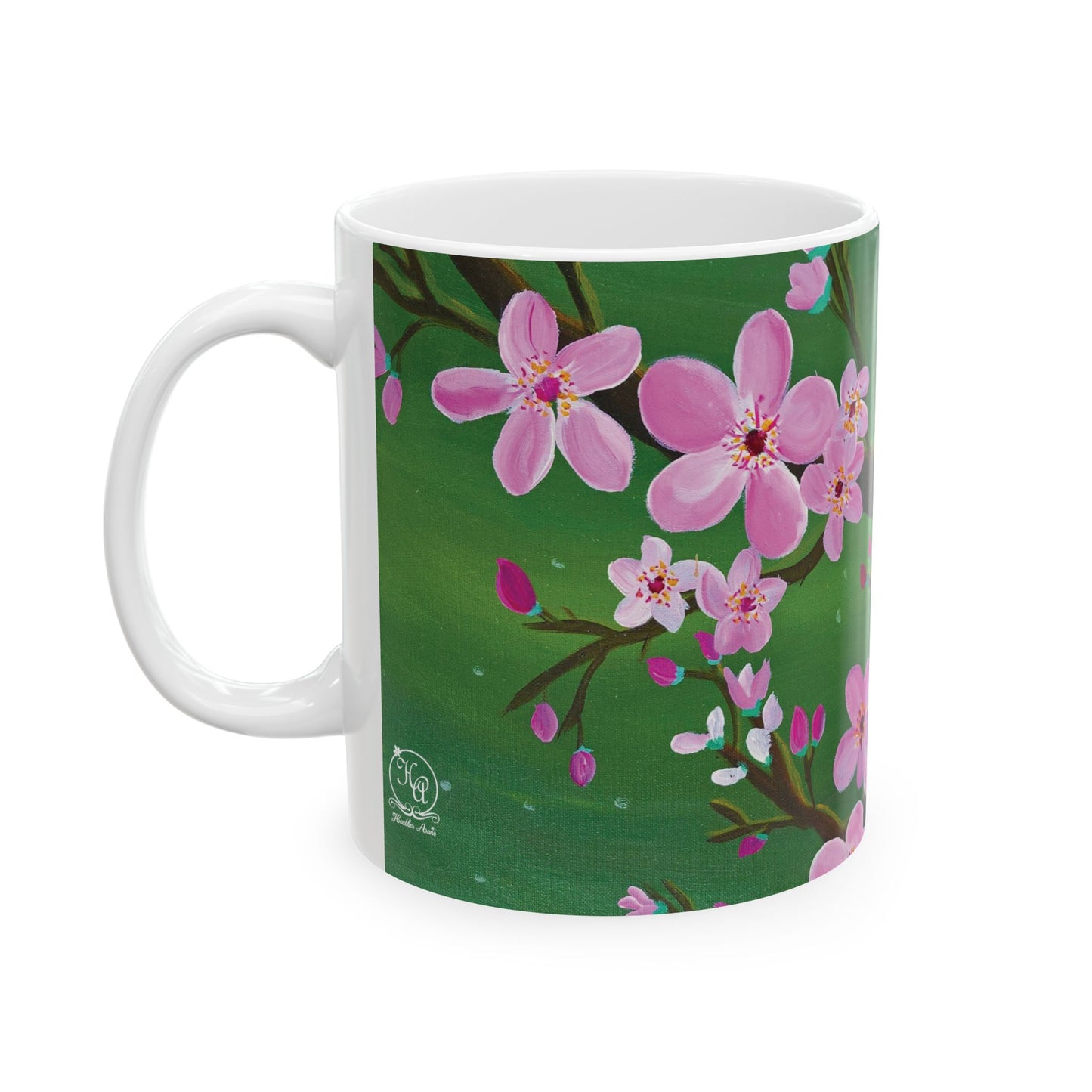 Cherry Blossom Ceramic Mug - Sakura Blossom Coffee Cup, Handmade Floral Tea Mug, Gift for Nature Lovers, Tea Drinkers, Mother's Day, Spring