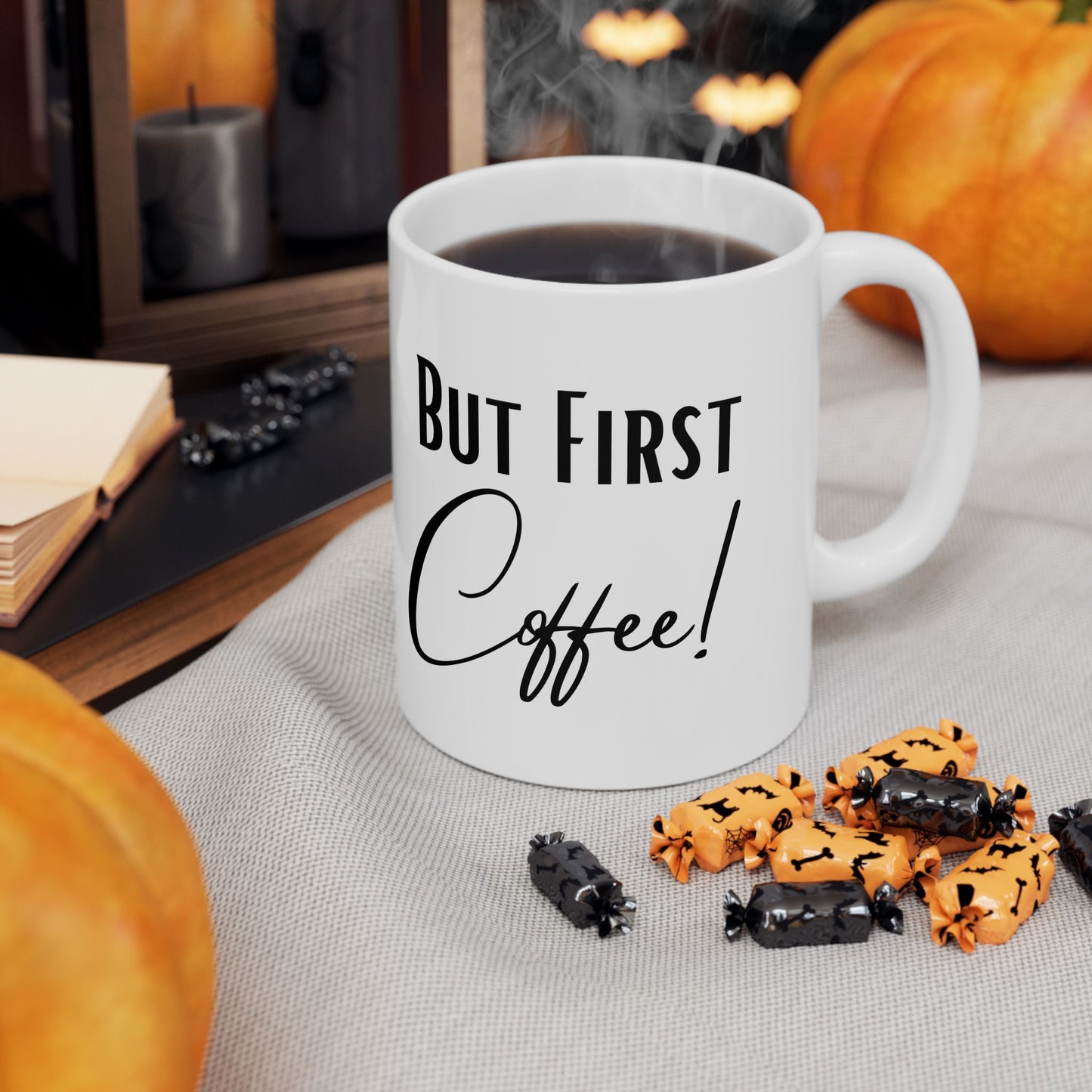 But First, Coffee Mug – Minimalist Coffee Mug for Coffee Lovers, Cute Coffee Cup Gift, Perfect Caffeine Lover Gift Idea, 11oz & 15oz Coffee Mug