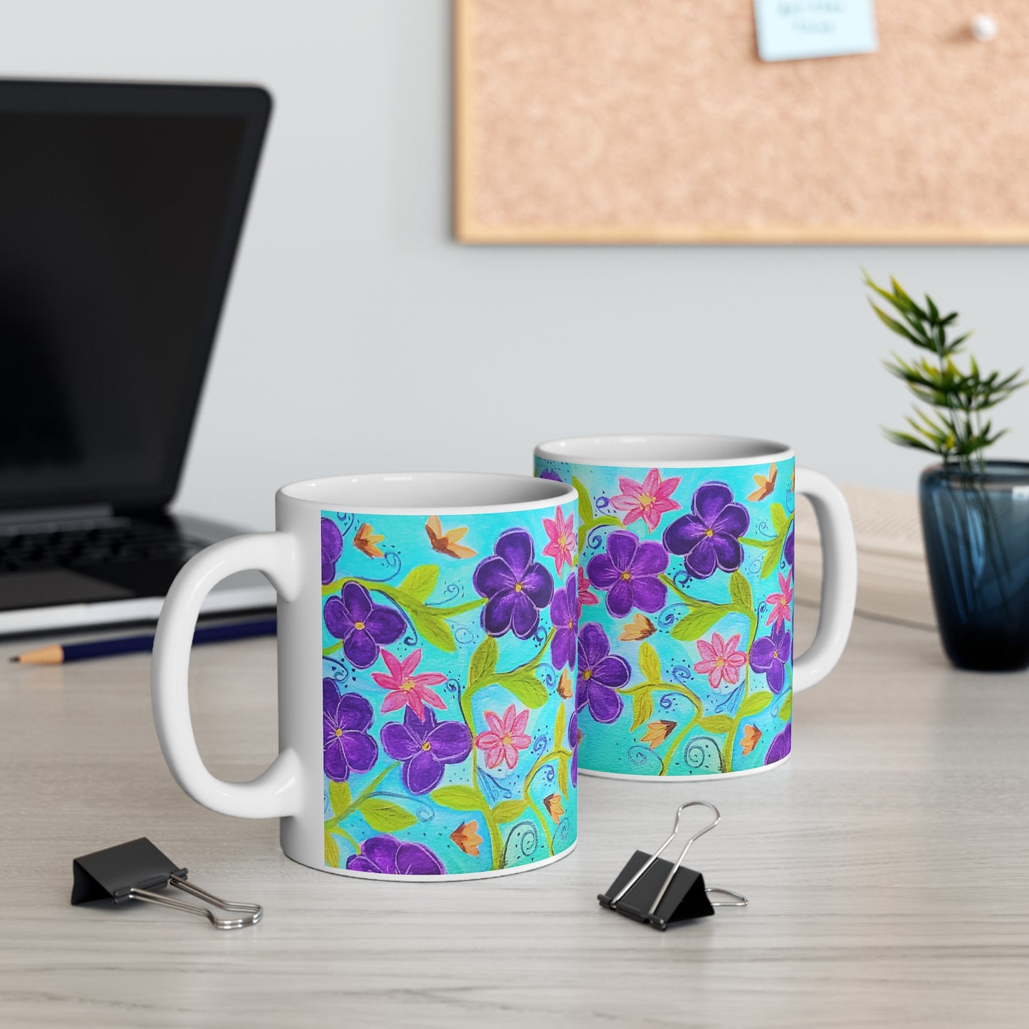 Violets Watercolor 11 oz. Mug