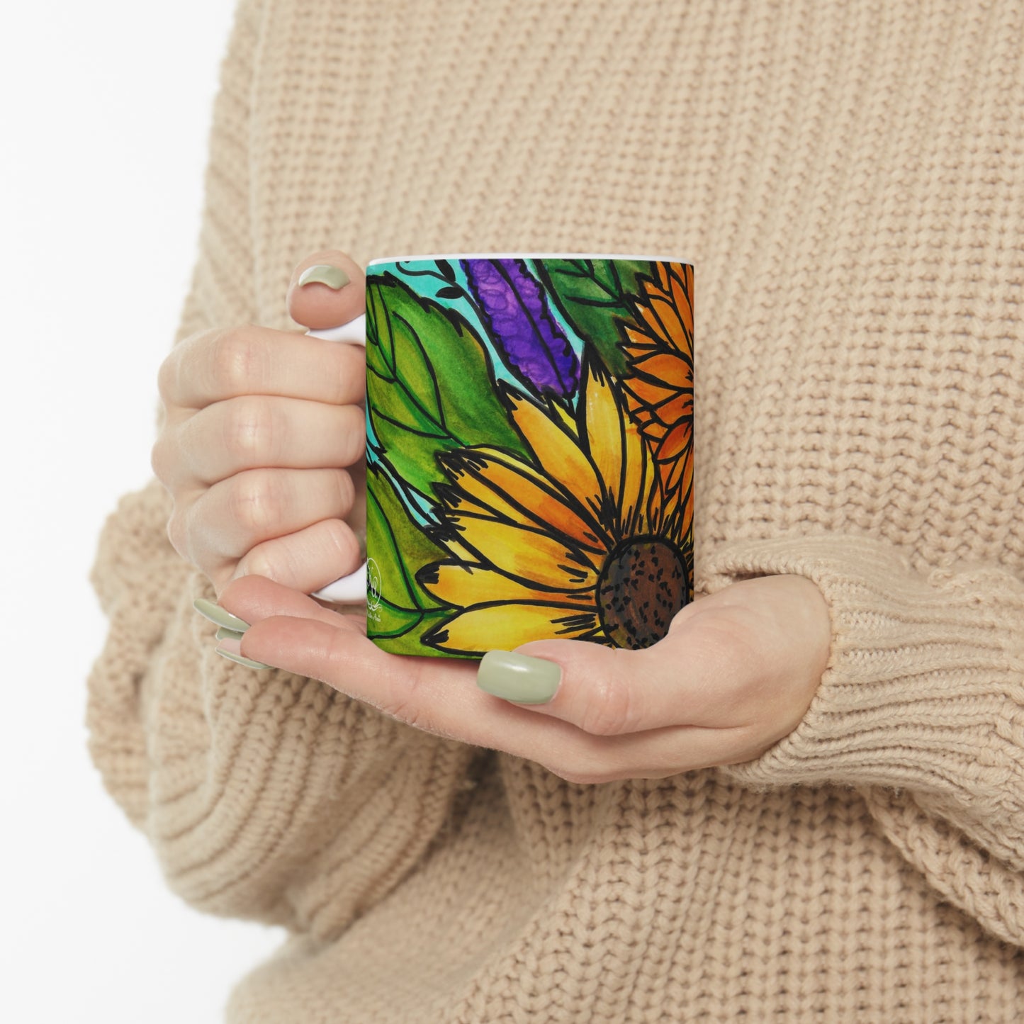 Sunflowers and Violets 11oz Mug