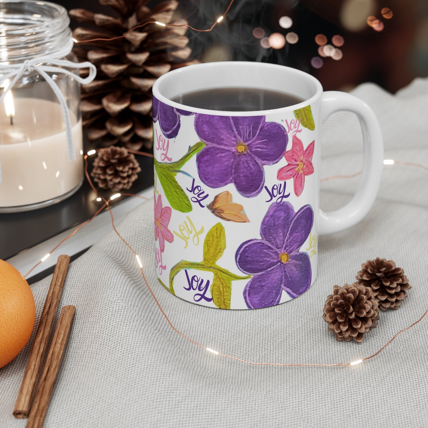 Joy and Violets 11 oz. Mug