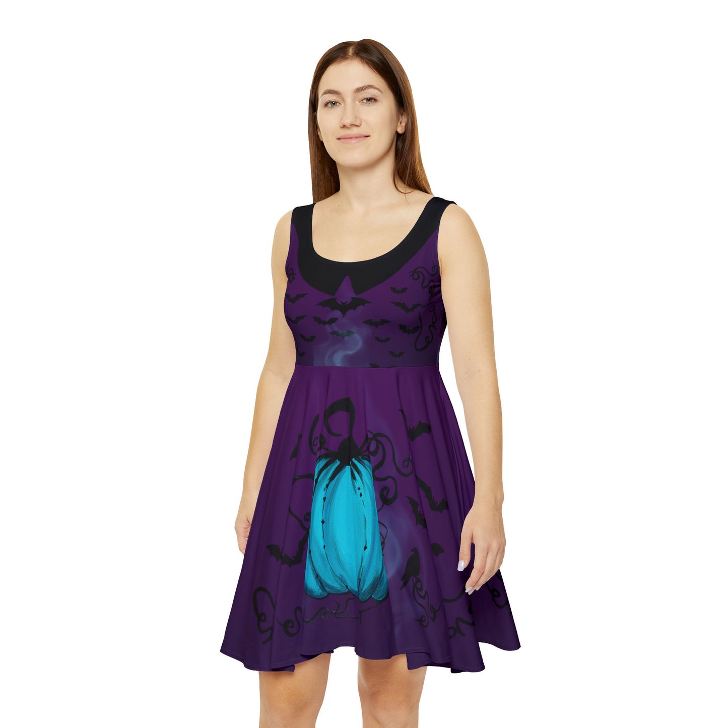 Haunted Harvest Teal Pumpkin Skater Dress- Halloween Outfit