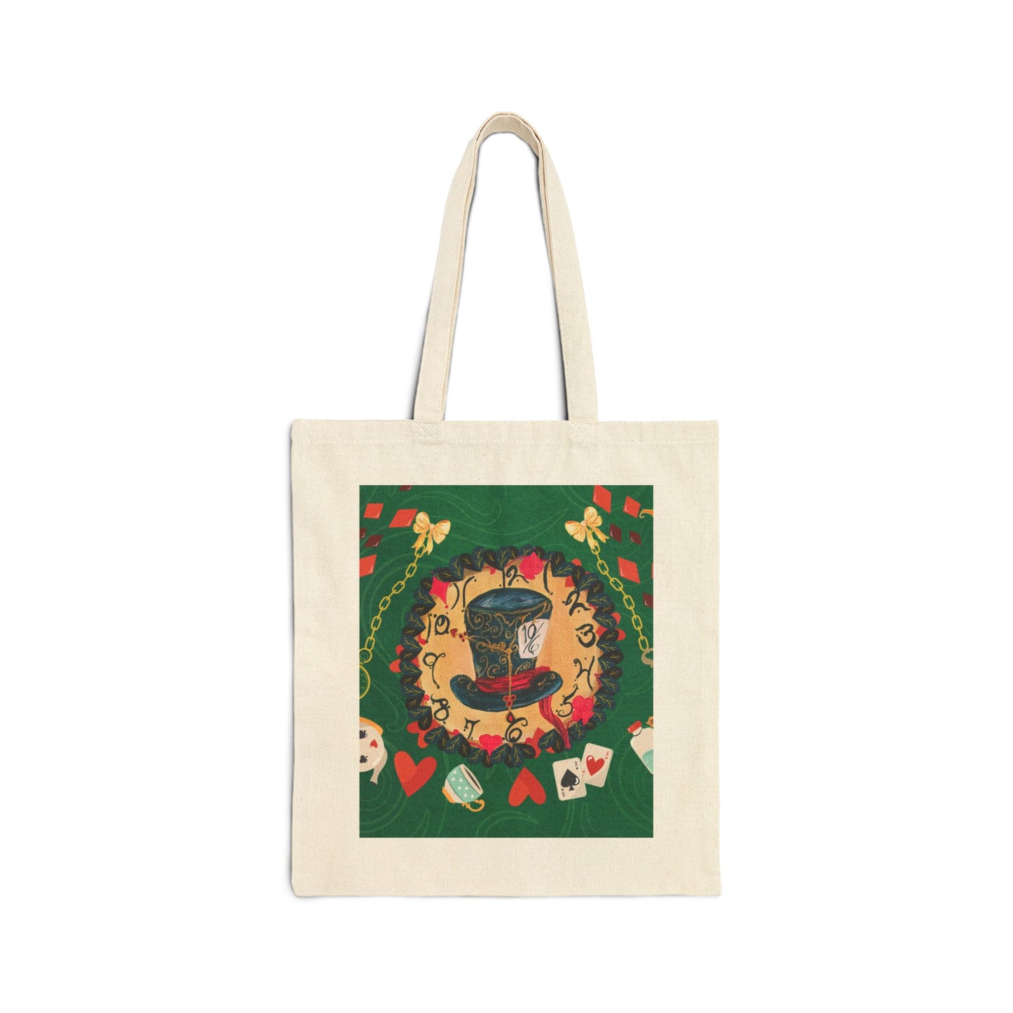 Mad Tea Party with the Hatter Cotton Canvas Tote Bag