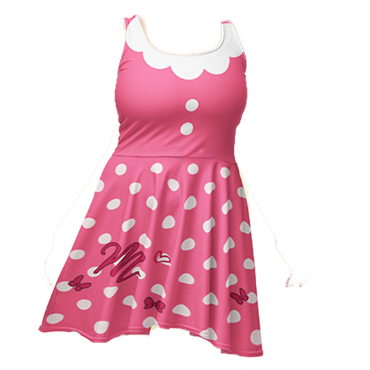 Miss Mouse PINK Polka Dot Skater Dress