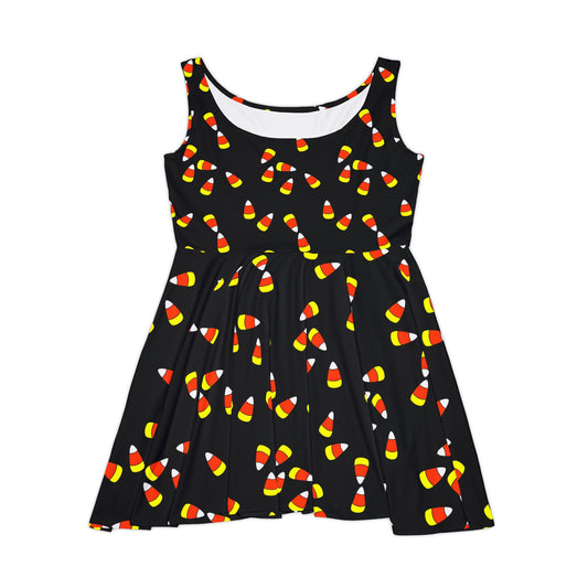 Candy Corn Halloween Fall Skater Dress