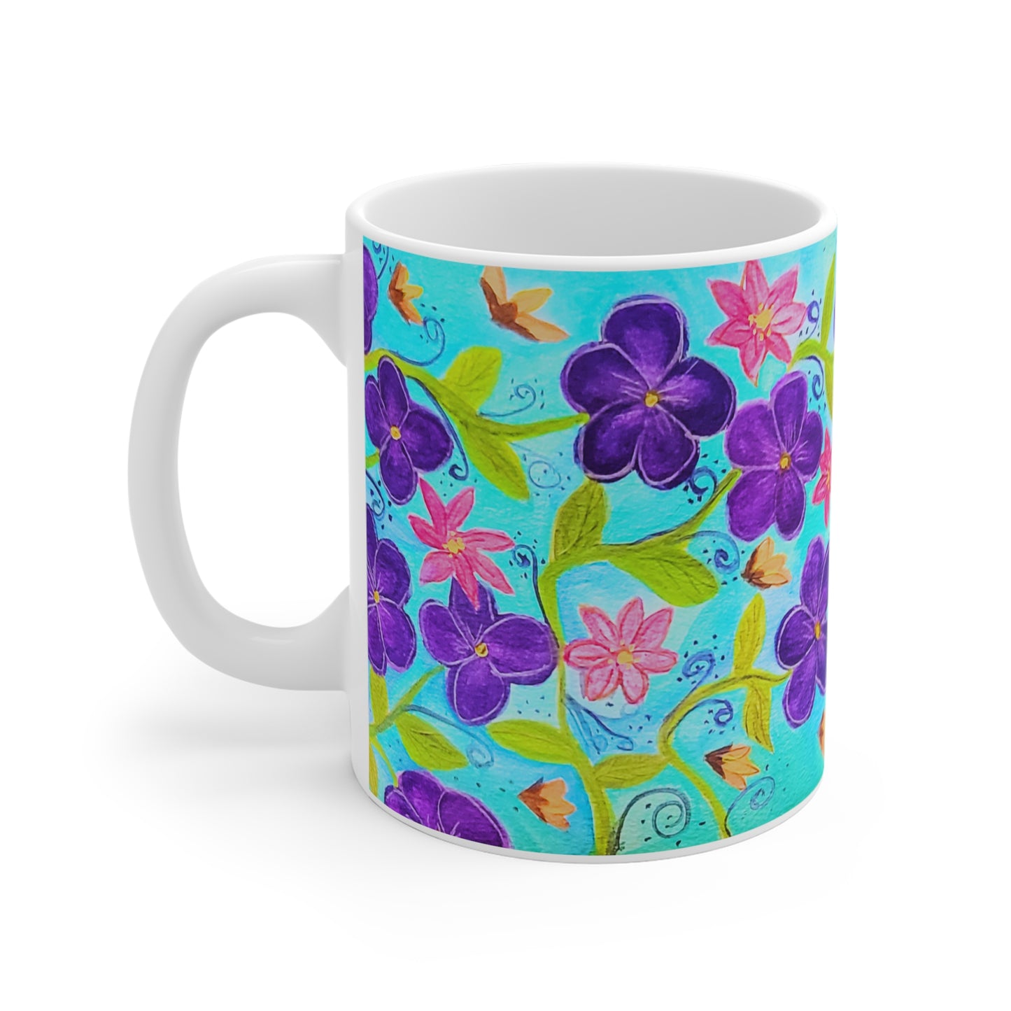 Violets Watercolor 11 oz. Mug