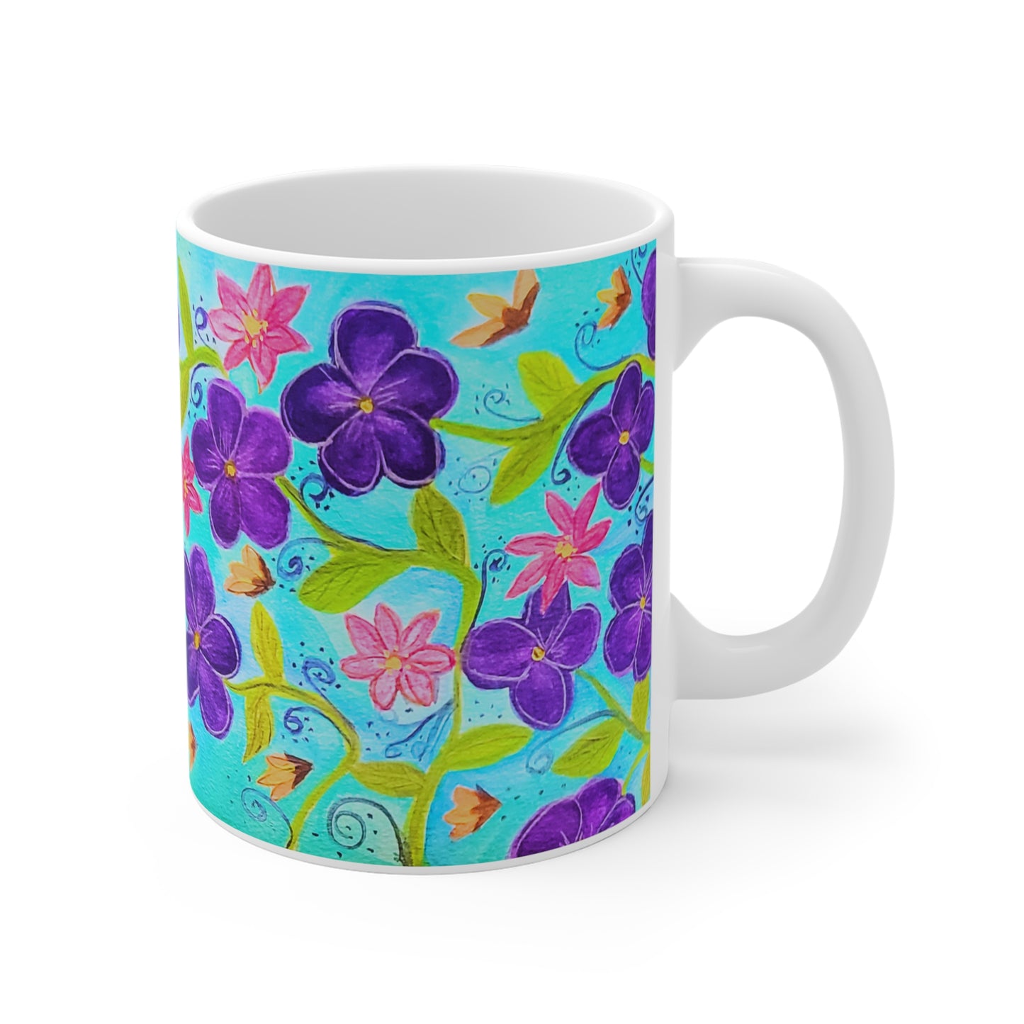 Violets Watercolor 11 oz. Mug