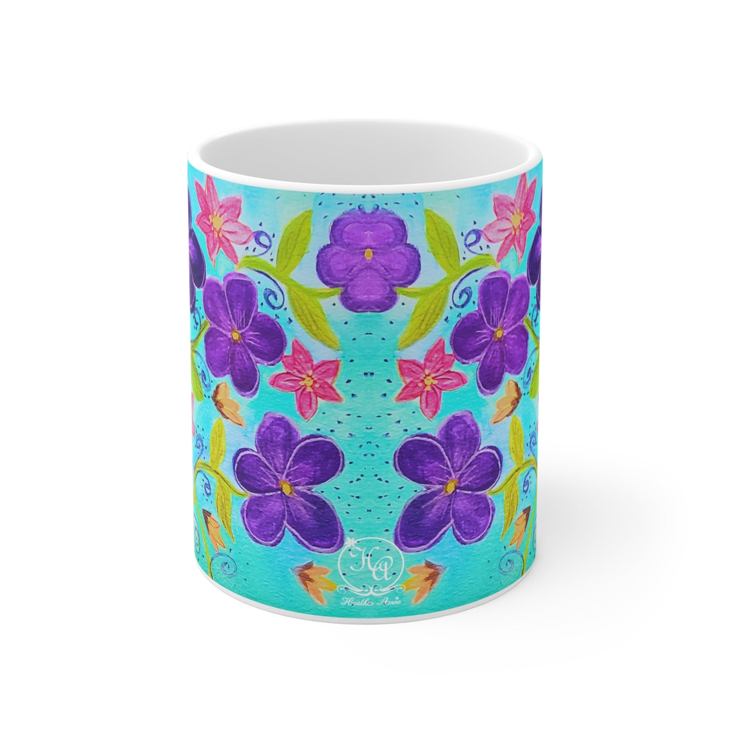 Violets Watercolor 11 oz. Mug