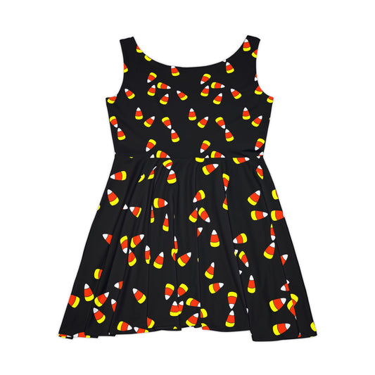 Candy Corn Halloween Fall Skater Dress