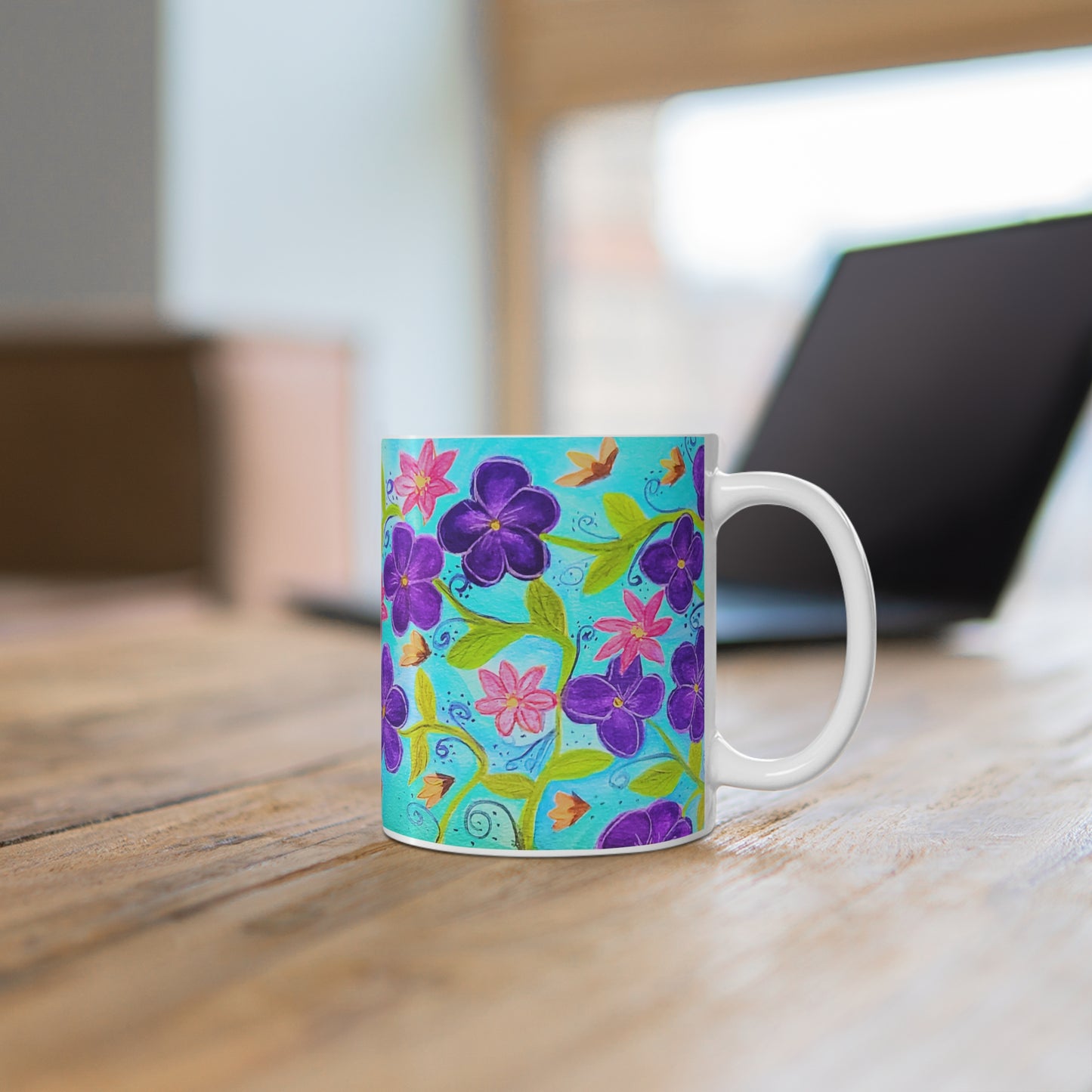 Violets Watercolor 11 oz. Mug