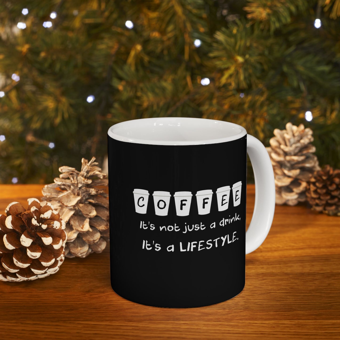 Coffee Lifestyle Mug, Funny Coffee Quote Mug, 11oz & 15oz Gift Coffee Lovers, Unique Coffee Cup for Friends, Co-Workers, Coffee Enthusiasts