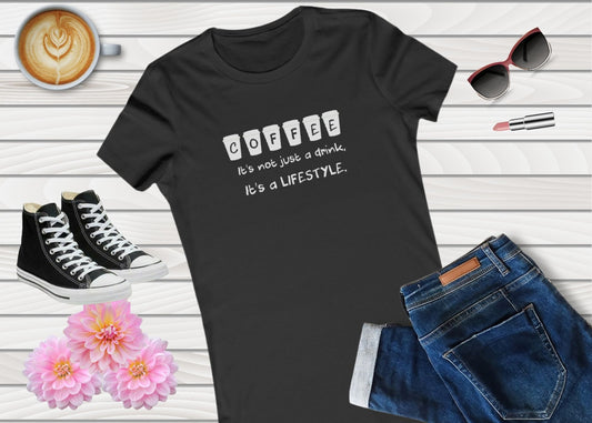 Women's Coffee Lifestyle Tee Shirt- SLIM FIT