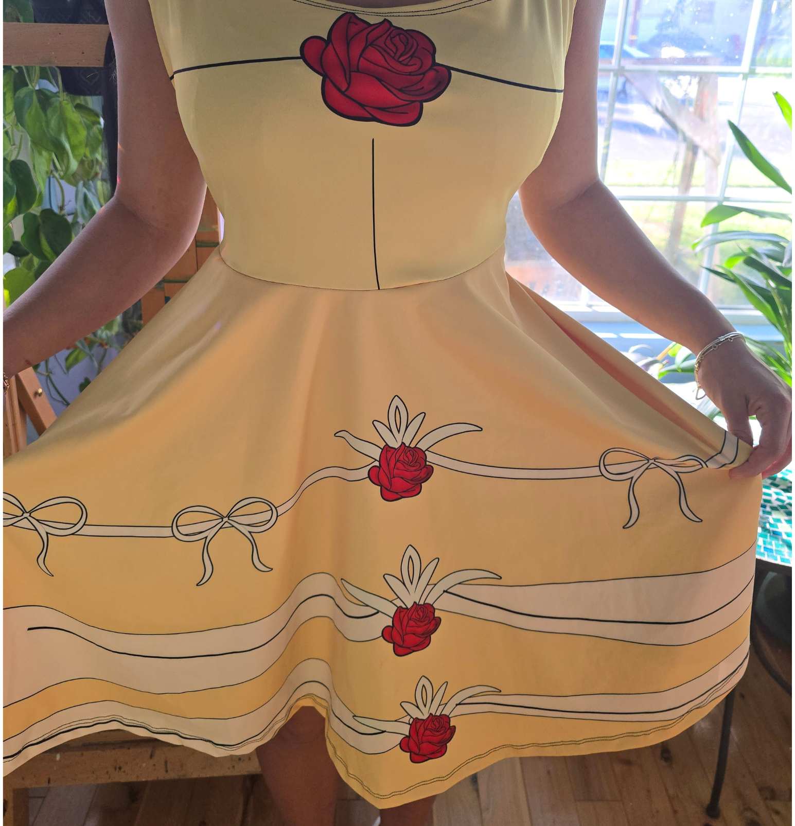 Beauty Enchanted Rose Princess Skater Dress Heather Anne Studio Beauty Enchanted Rose Princess Skater Dress Heather Anne Studio