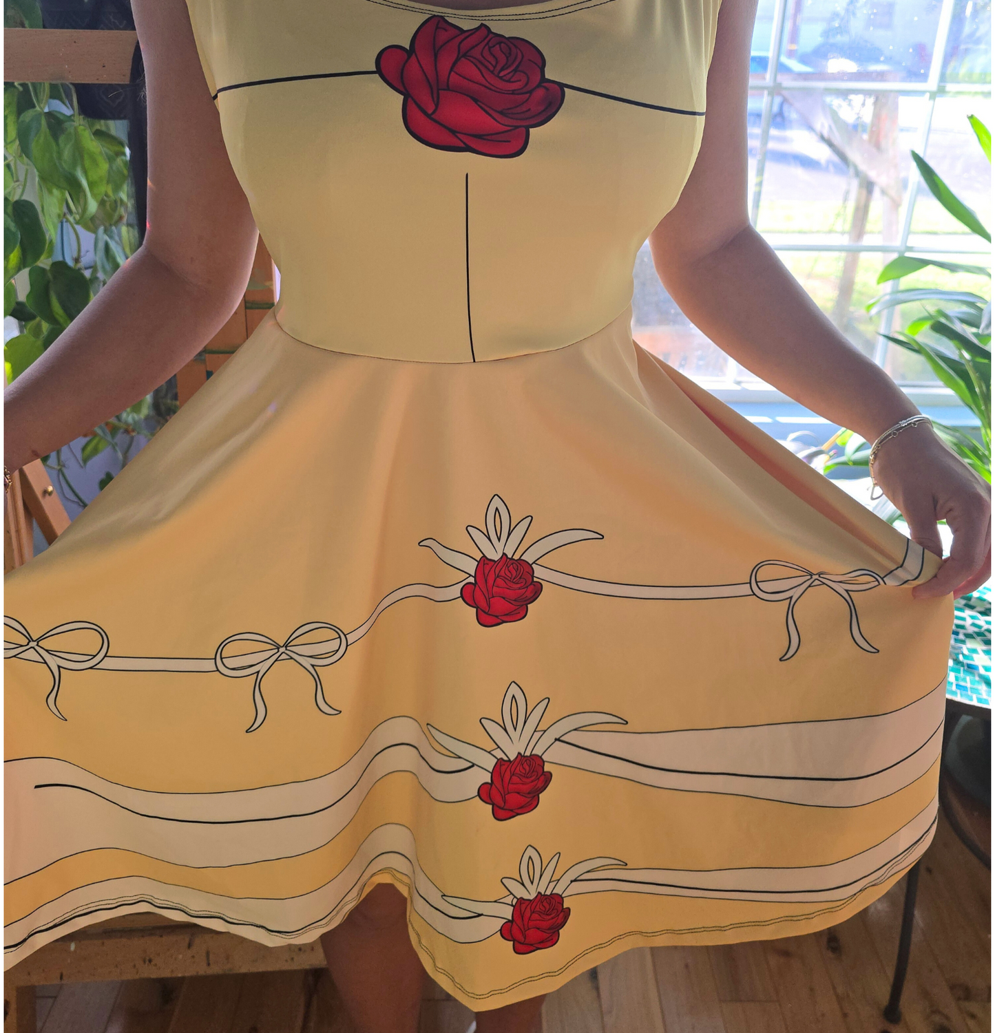 Beauty Enchanted Rose Princess Skater Dress