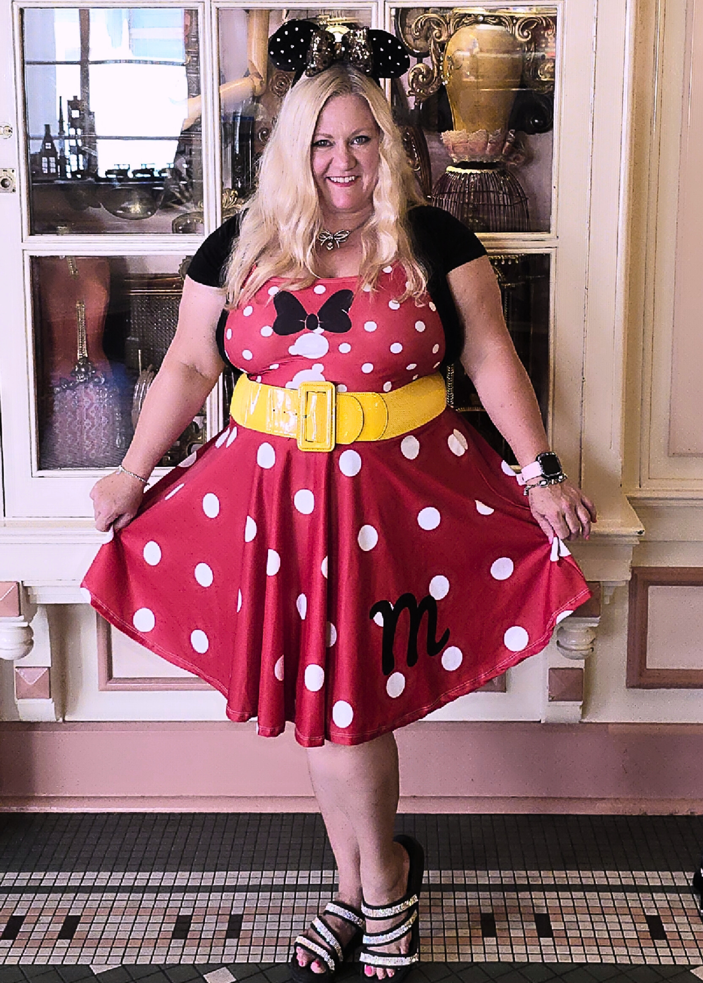 Miss Mouse Red Polka Dot Skater Dress