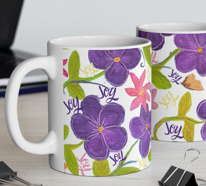 Joy and Violets 11 oz. Mug