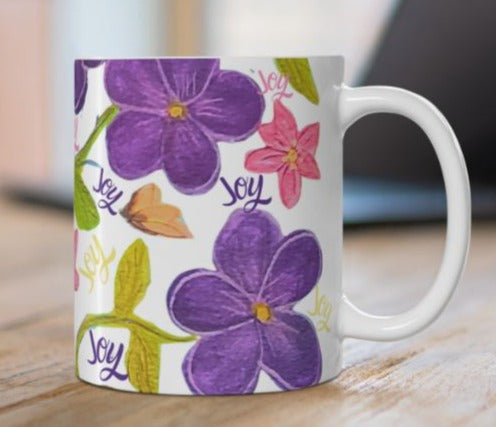 Joy and Violets 11 oz. Mug